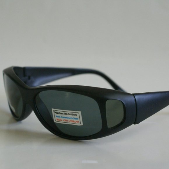 NWT Vintage 90's Rectangle Mid-Cover Polarized Sunglasses (M.Black) - Picture 3 of 5